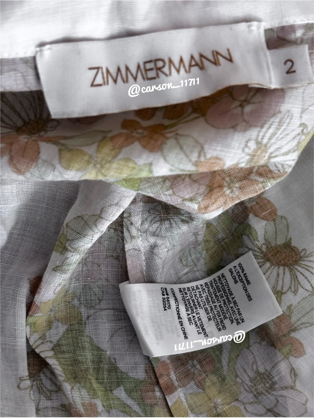 Zimmermann Super Eight Meadow Pink Shirt - Picture 9 of 10